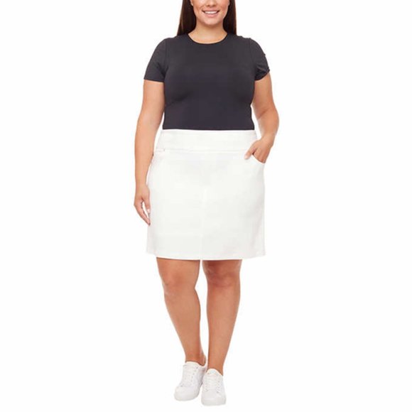 bundle of 3 size XXL WHITE NWT Ladies' Denim Skort S.C. & CO - Picture 5 of 11